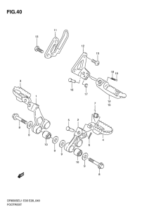DR650 Подножки