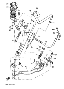 XT600 Задний торм цилиндр