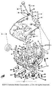 XS650G Картер двигателя