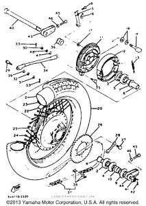 XS650SK Переднее колесо