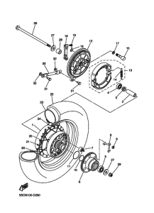 XVS650A Переднее колесо