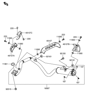 DR-Z110 Muffler comp