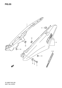 DL1000 Обтекатель сидения