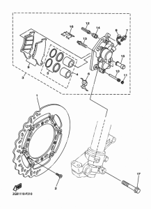 WR250F Передний суппорт