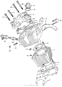CA110 Cylinder + cylinder head + spark plug