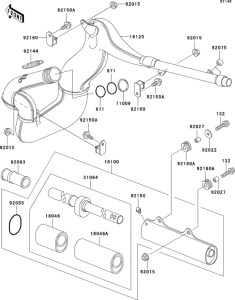 KX500 Глушитель