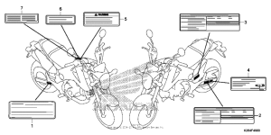 MSX125 Лейбл предостережения