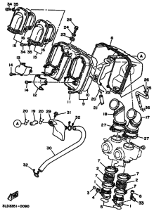 XTZ750 XTZ750B Впускная система