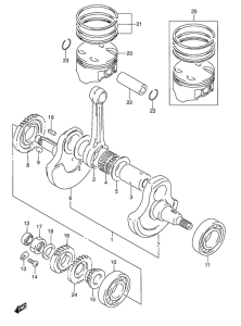 DR350 Вал коленчатый