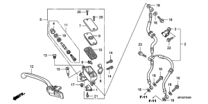 CBF1000 Fr. brake master cylinder