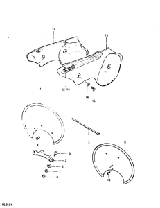 PE250 Обтекатель задний
