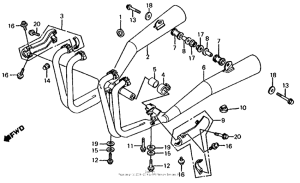 CB700SC Глушитель