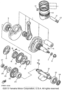 XT600EF Коленчатый вал и Поршень