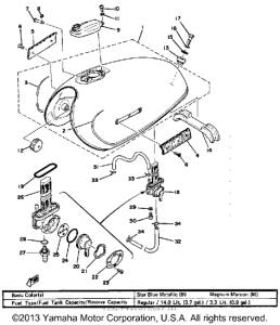 XS400F Топливный бак