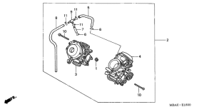 VT750C Carburetor assy