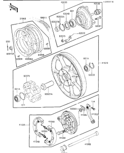 KZ250 Rear wheel / hub / brake / belt