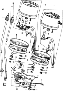 CB450 Speedometer + tachometer k5