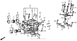 VF750C Головка цилиндров задняя