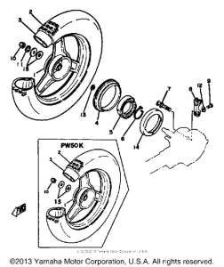PW50J Переднее колесо