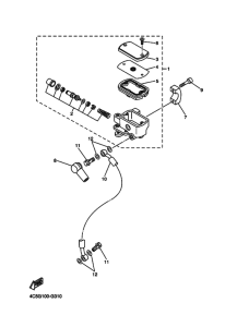 XVS650A Главный тормозной цилиндр
