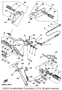 XV250 Подножки