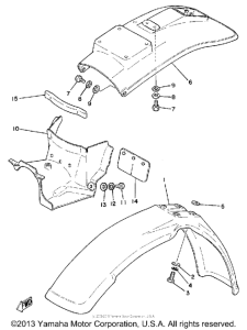 IT250H Front fender - rear fender