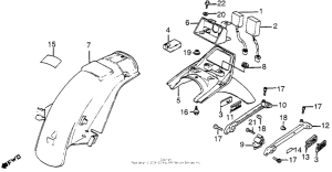 VF1000F Rear fender + spark unit