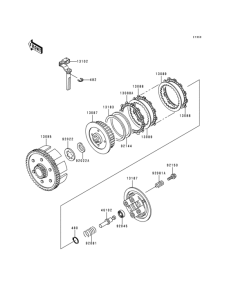 KMX125 Сцепление