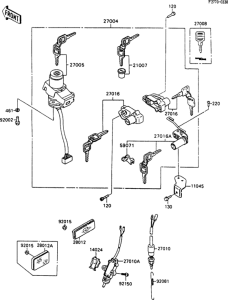 ZX600 Замок зажигания