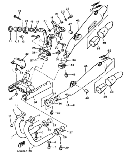 XVZ13TD Выхлопная система