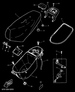 CW50RS Сиденье и держатель