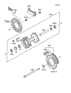  Задняя ступица колеса