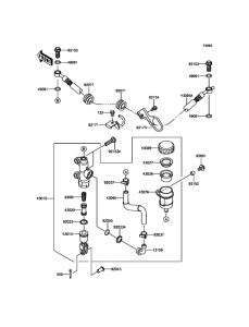 KL650 Задний торм цилиндр