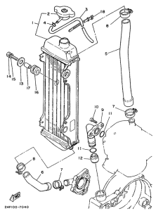 YZ80B Radiator. hose
