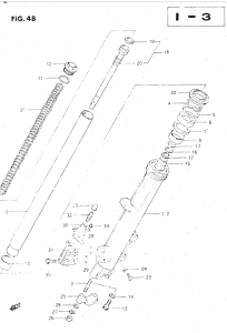 GSX500 Передняя вилка