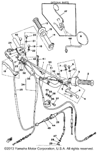 DT175F Руль -тросы