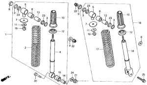 CH250 Задние амортизаторы