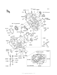KL650 Картер двигателя