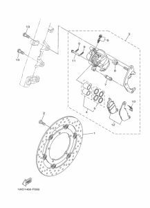 YZF-R3A フロントブレ-キキヤリパ