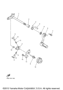 WR426FP Вал переключения