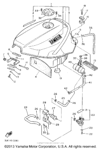 FZR1000EC Топливный бак