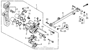 VF1100C Задний суппорт