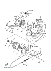 YSR80 Заднее колесо в сборе