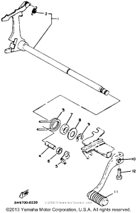 XS650SK Shift shaft-pedal