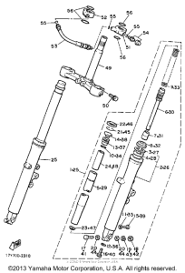 XJ650LK Передняя вилка