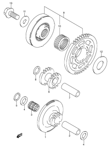 GSX-R600U2 Муфта стартера