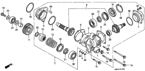 VT1100C3 Вал крестовой