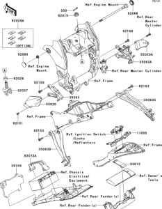 ZX1000 Рама ,крепежные детали