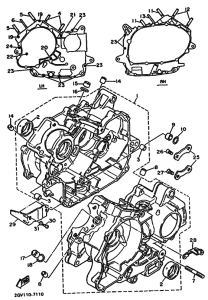 XV535 XV535W Картер двигателя