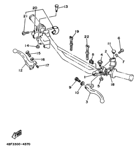 WR200R Handle switch. lever